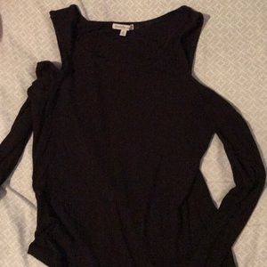 Black cold shoulder top